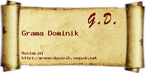 Grama Dominik névjegykártya